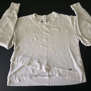 Hollister Cream Waffle Knit Top